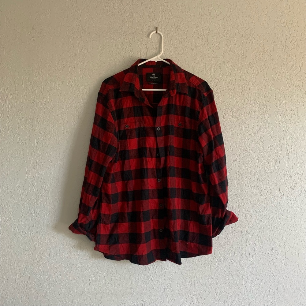 Hudson Baby Red and Black Checkered Men's Shirt